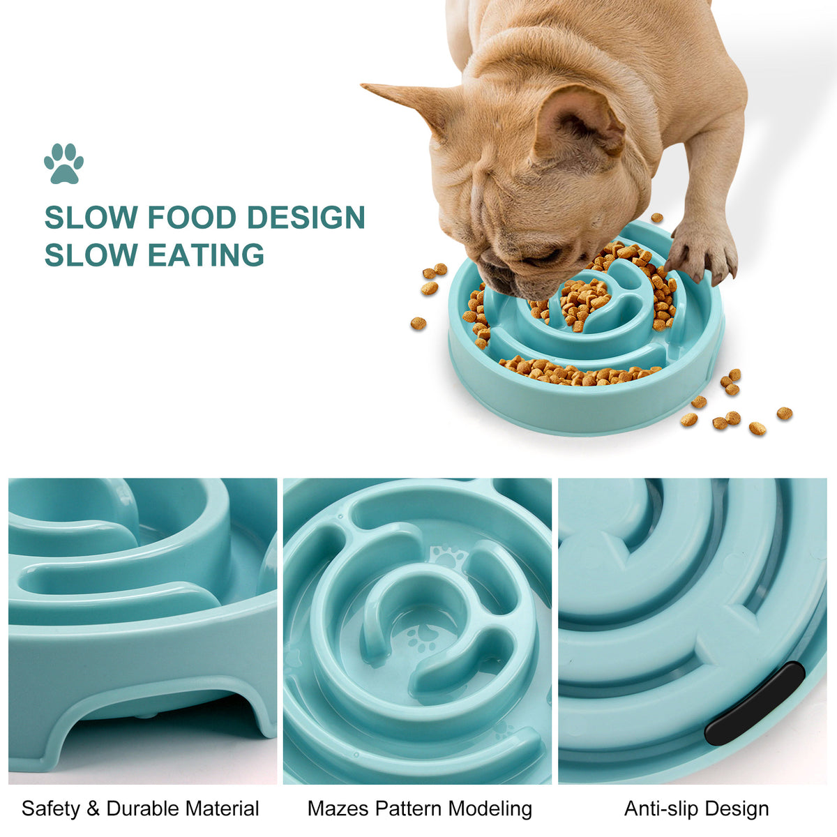 Maze Slow Feeder Bowl with Non-Slip Base