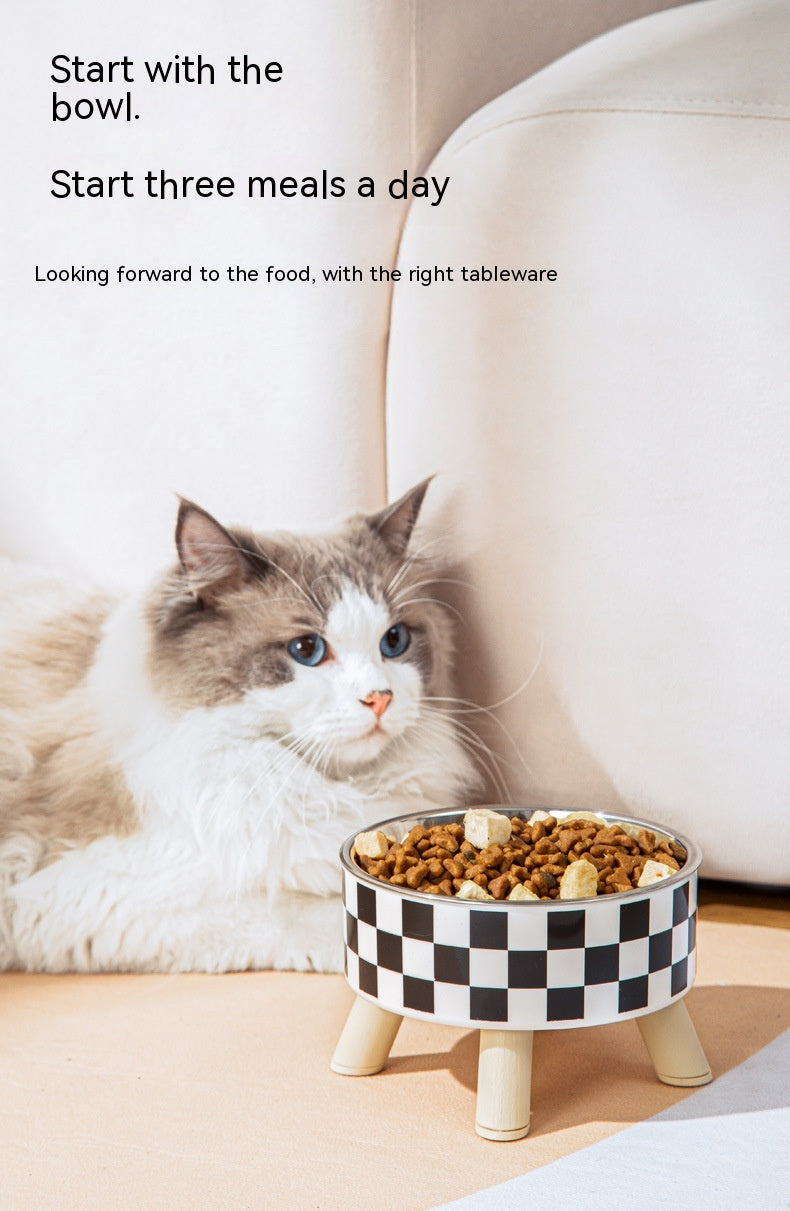 Non-Slip Square Pet Food Bowl