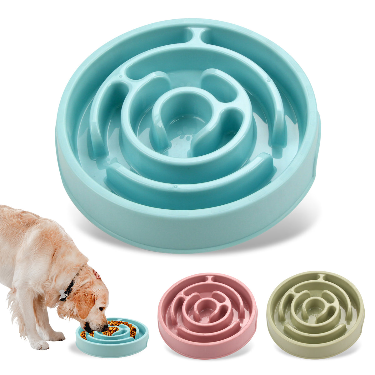 Maze Slow Feeder Bowl with Non-Slip Base